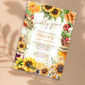 Lokaal geteelde boeren verkopen Baby shower Kaart