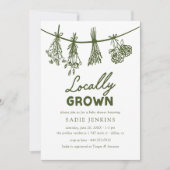 Lokaal geteelde boeren verkopen groen Baby shower Kaart (Voorkant)