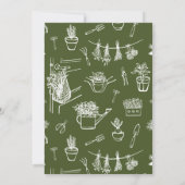 Lokaal geteelde boeren verkopen groen Baby shower Kaart (Achterkant)