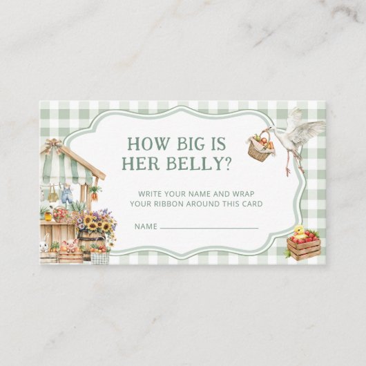 Lokaal geteelde boeren verkopen hoe groot haar bui informatiekaartje (Voorkant)