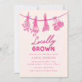 Lokaal geteelde boeren verkopen roze Baby shower Kaart (Voorkant)
