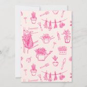 Lokaal geteelde boeren verkopen roze Baby shower Kaart (Achterkant)