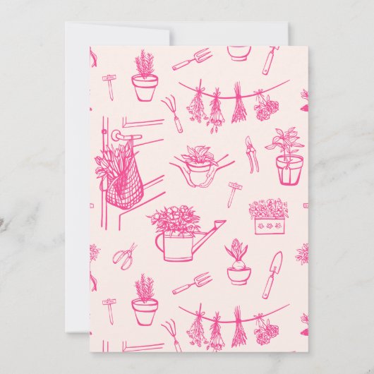 Lokaal geteelde boeren verkopen roze Baby shower Kaart (Achterkant)