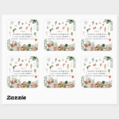 Lokaal geteelde boerenbedrijf marktrendement adres vierkante sticker (Vel)