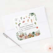Lokaal geteelde boerenbedrijf marktrendement adres vierkante sticker (Envelop)