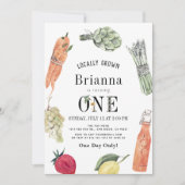 Lokaal geteelde boerenmarkt 1e verjaardag kaart (Voorkant)