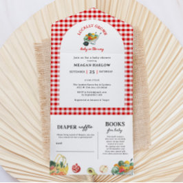 Lokaal Geteelde Boerenmarkt Baby Shower All In One Uitnodiging