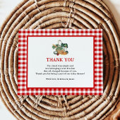 Lokaal Geteelde Boerenmarkt Baby Shower Bedankkaart