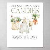 Lokaal geteelde boerenmarkt Baby shower gokspel Poster (Voorkant)