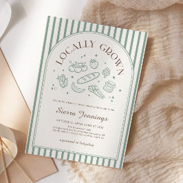 Lokaal Geteelde Boerenmarkt Baby Shower Kaart
