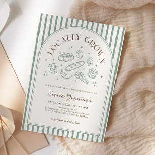 Lokaal Geteelde Boerenmarkt Baby Shower Kaart