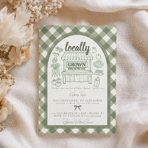 Lokaal Geteelde Boerenmarkt Baby Shower Kaart