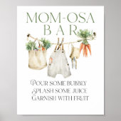 Lokaal geteelde boerenmarkt Baby shower Momosa Bar Poster (Voorkant)