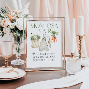 Lokaal geteelde boerenmarkt Baby shower Momosa Bar Poster