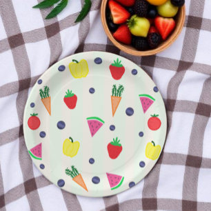 Lokaal Geteelde Boerenmarkt Baby Shower Papieren Bordje