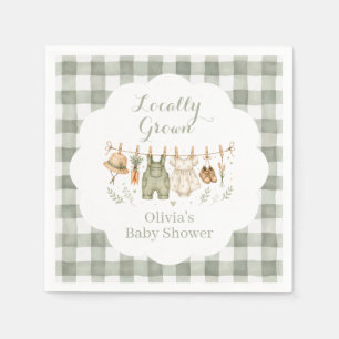 Lokaal geteelde boerenmarkt Baby Shower Servet