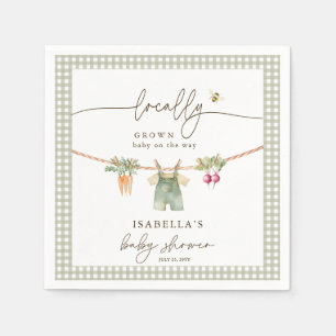 Lokaal Geteelde Boerenmarkt Baby Shower Servet
