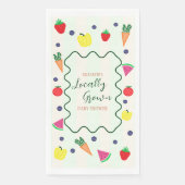 Lokaal geteelde boerenmarkt Baby shower servetten (Voorkant)