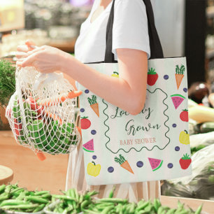 Lokaal Geteelde Boerenmarkt Baby Shower Tote Bag