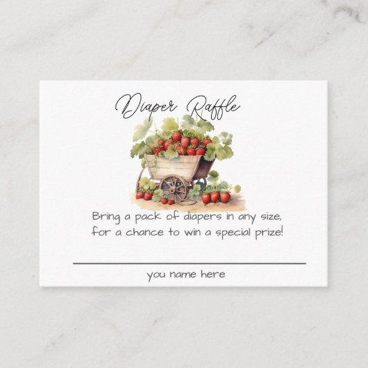 Lokaal geteelde Boerenmarkt Diapper Raffle Informatiekaartje (Voorkant)