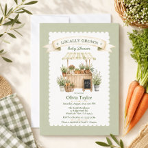 Lokaal Geteelde Boerenmarkt Gingham Baby Shower