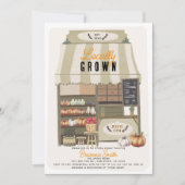 Lokaal geteelde boerenmarkt Herfst Baby shower Kaart (Voorkant)