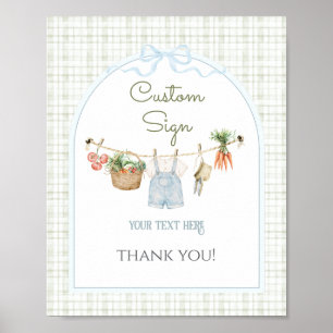 Lokaal Geteelde Boerenmarkt Jongen Baby Borrel Poster