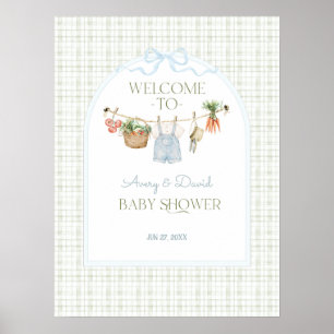 Lokaal Geteelde Boerenmarkt Jongen Baby Shower Poster