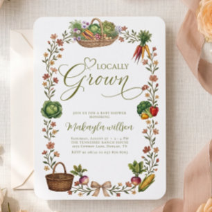 Lokaal Geteelde Boerenmarkt Tuin Baby Borrel Kaart