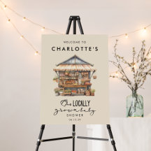 Lokaal geteelde Boer's Market Baby shower Welkom