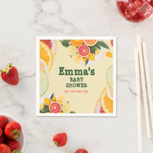 Lokaal Geteelde Citrusboomgaard Baby Shower Servet