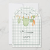 Lokaal geteelde Clothesline Baby shower Arch Kaart (Voorkant)