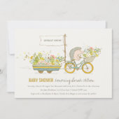 Lokaal Geteelde Egel Bloem Baby Shower Uitnodiging (Voorkant)