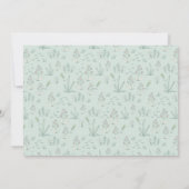 Lokaal Geteelde Egel Bloem Baby Shower Uitnodiging (Achterkant)