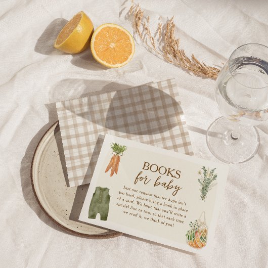 Lokaal geteelde Farmer's Market Books voor Baby Informatiekaartje