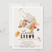 Lokaal geteelde Franse Market Bag Herfst Baby show Kaart (Voorkant)