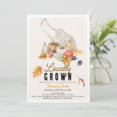 Lokaal geteelde Franse Market Bag Herfst Baby show Kaart (Staand voorkant)