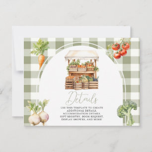 Lokaal geteelde Fresh Market Baby shower Details Briefkaart
