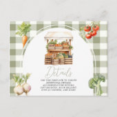 Lokaal geteelde Fresh Market Baby shower Details Briefkaart (Voorkant)