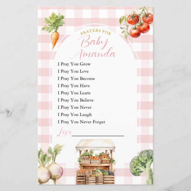 Lokaal geteelde Fresh Market Baby shower Prayers (Voorkant)