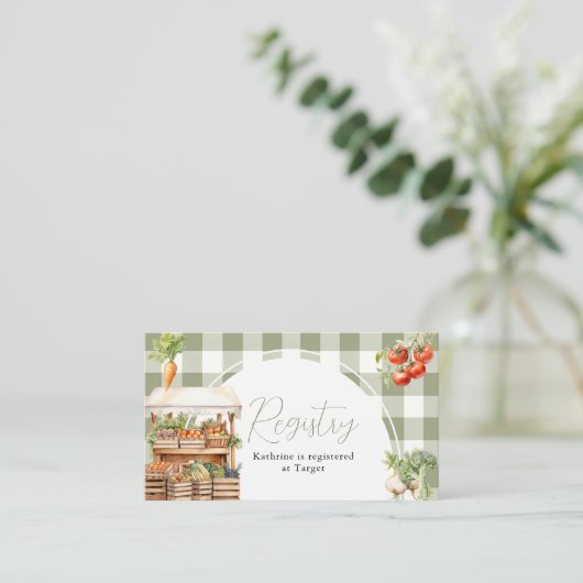 Lokaal geteelde Fresh Market Registry Kaart Gingha (Staand voorkant)