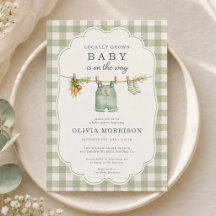 Lokaal Geteelde Gingham Waslijn Baby Borrel