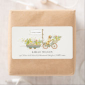 Lokaal geteelde Golden Retriever Floral Address Etiket (Insitu)