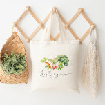 Lokaal geteelde groentekwekers markt tote bag<br><div class="desc">Lokaal geteelde groentetelers verhandelen Canvas tas Matching items beschikbaar.</div>