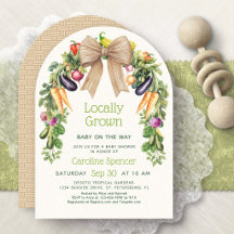 Lokaal Geteelde Groenten Arch Baby Shower Uitnodig