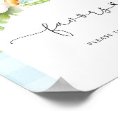 Lokaal geteelde groenten blauw baby shower Favors Poster (Hoek)