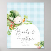 Lokaal geteelde groenten blauwe boeken en geschenk poster (Voorkant)