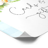 Lokaal geteelde groenten blauwe kaarten en geschen poster (Hoek)