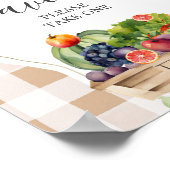 Lokaal Geteelde Groenten Boer Baby Shower Favor Poster (Hoek)