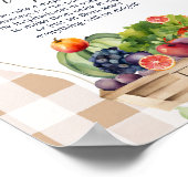 Lokaal geteelde groenten boer late night luiers poster (Hoek)